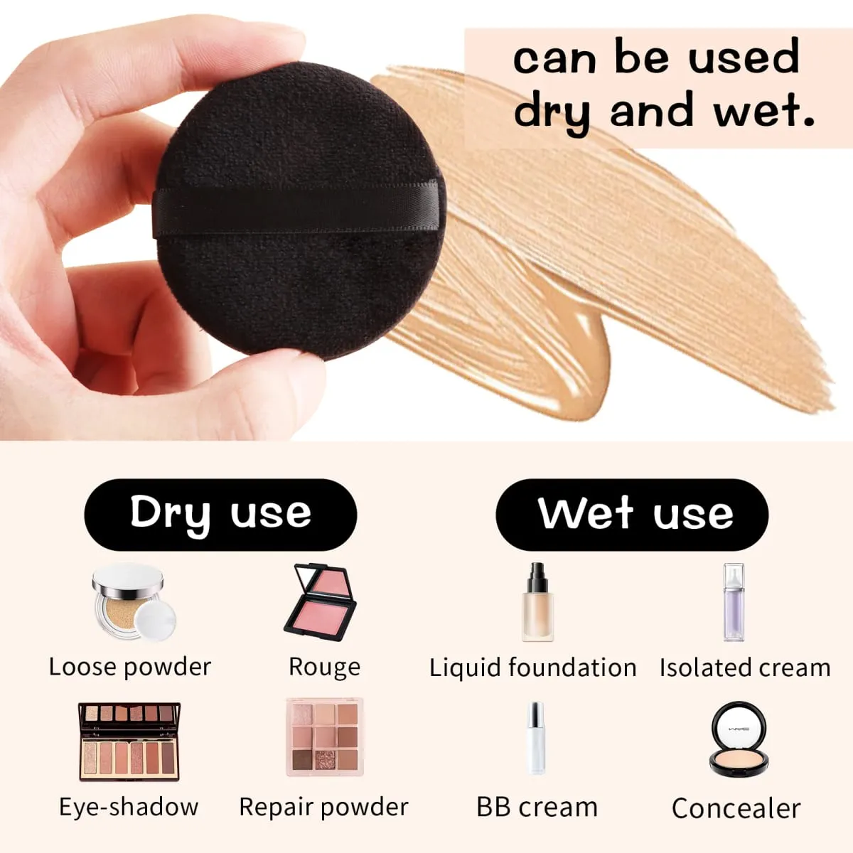 12 pezzi kit completo di strumenti per trucco 7 pennelli per trucco 2 spugne di bellezza bigodino per ciglia borsa per soffio di polvere set completo di cosmetici — image 6