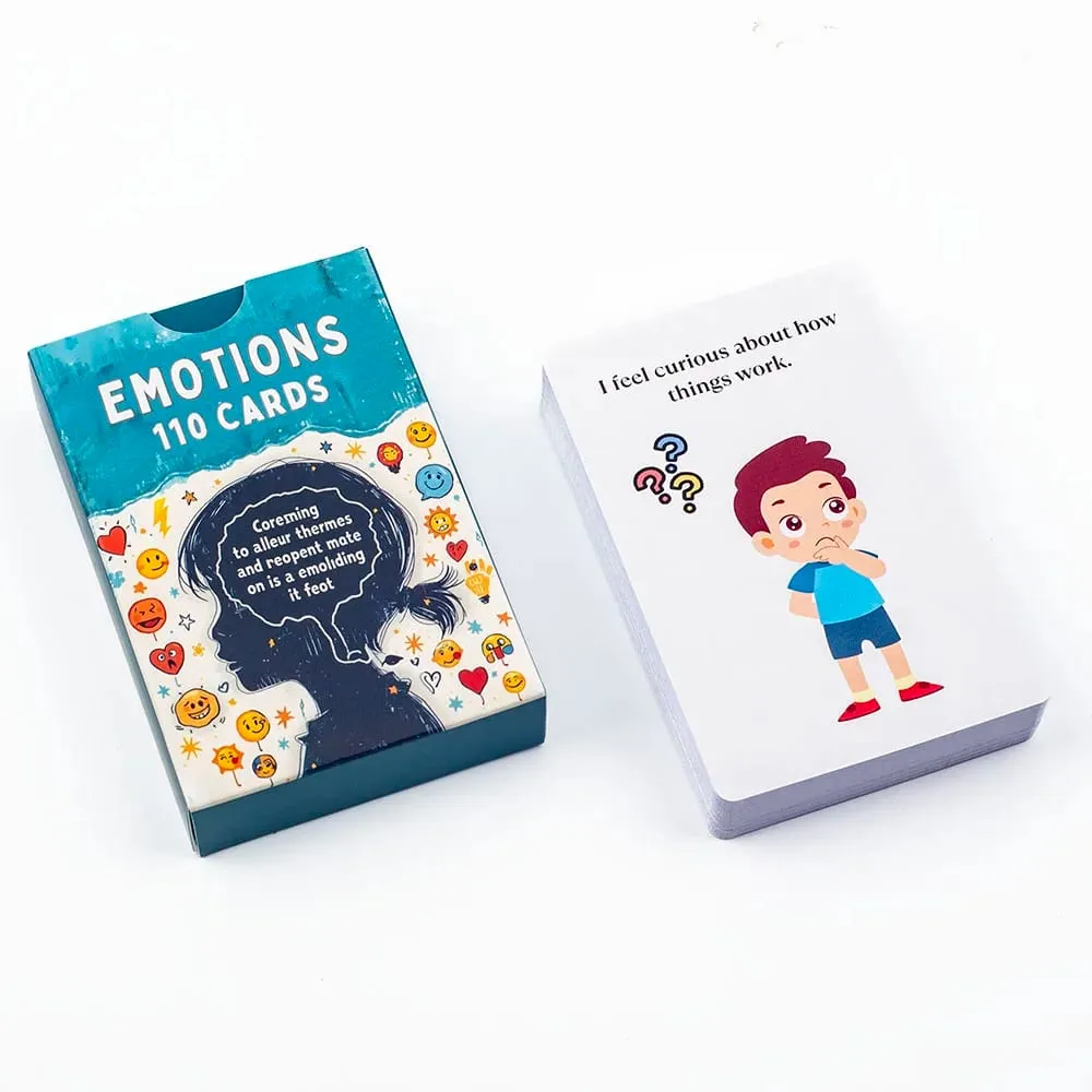 Kids Adults Emotions Flashcards 110pcs Emotional Recognition & Expression Fun Learning Game Interactive Board Playing Cards Set — image 4