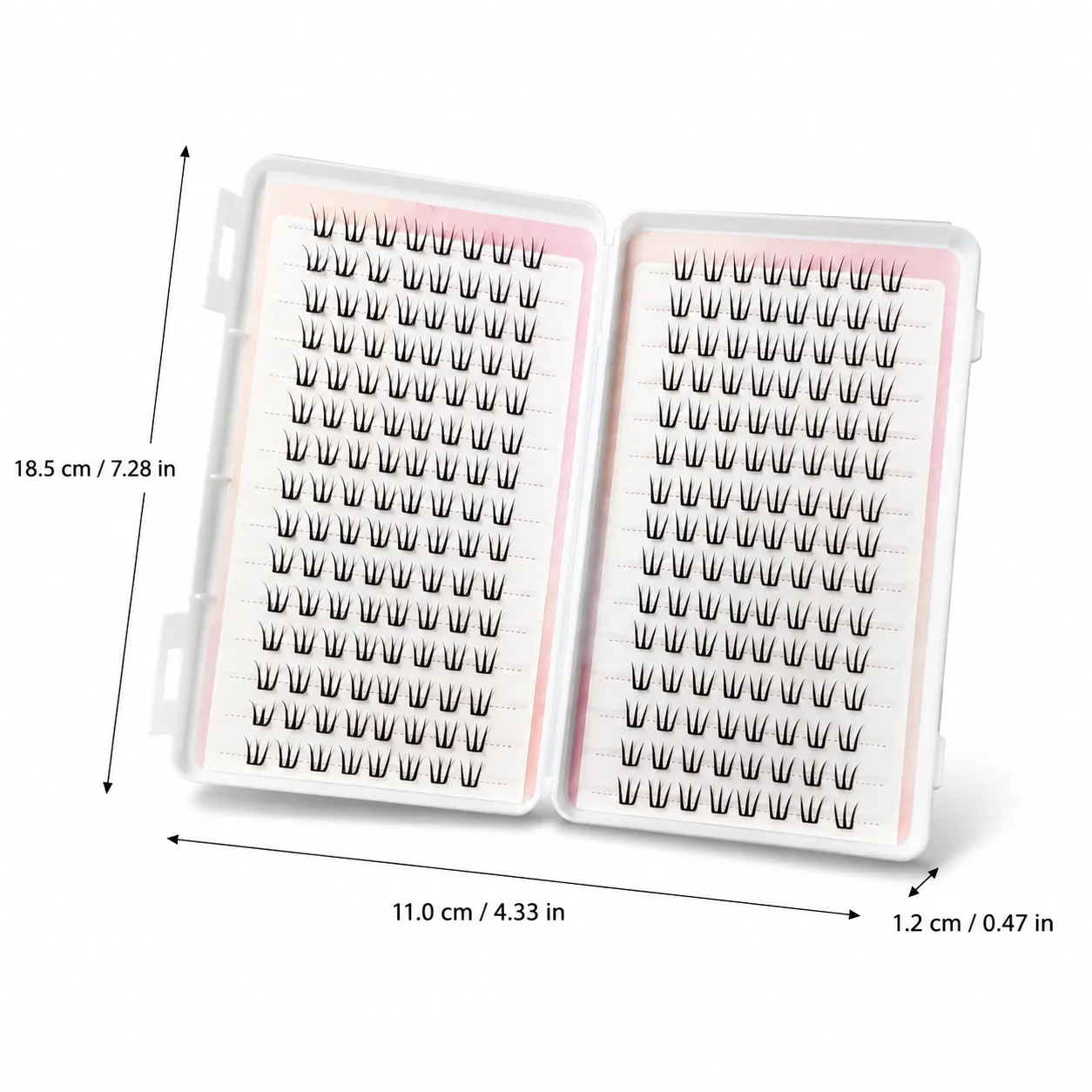 Faux cils Idols pour femmes, 30 rangées, Volume naturel, maquillage quotidien des yeux, pour femmes débutantes, grande capacité, boucles C, en Fiber synthétique — image 6