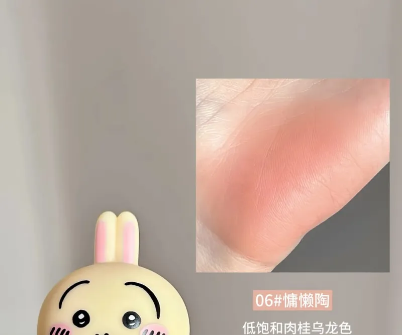 Pinkbear Single Blush Serbaguna Krim Cermin Lip Gloss Matte Lip Cream Air Kilauan cahaya Mekap Bibir Tahan Lama — image 13