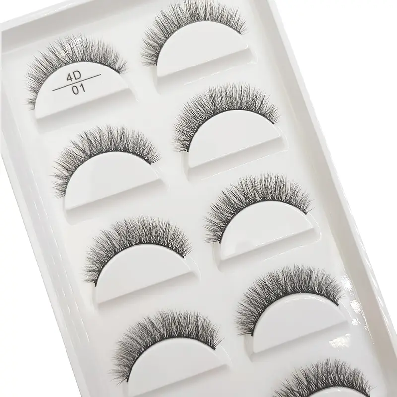 New 5 Pairs Natural Mink False Eyelashes Makeup Short Eyelash Extension Fake Eye Lashes Faux Cils Make Up Beauty Cilios — image 1