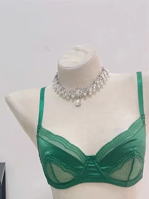 ชุดบราลายคัตเอาท์น่ารัก | เอคัพวิดพื้นเมจิก | ขอบลูกไม้ซากุระ | Bralette สลิมมิ่งญี่ปุ่นพร้อมแผ่นรองเพศ AB Cup Bras — image 13