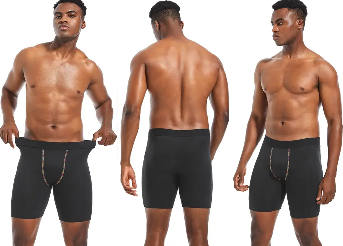 Underpants Mens Long Underwear for Men Boxer Shorts Quick-Drying Men's Panties Sports Leggings Boxershorts Polyester Man Boxers — image 4