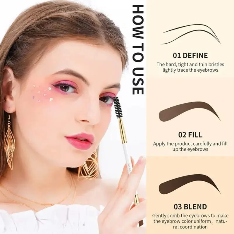 Docolor Eyebrow Brush+Eyebrow Comb Beauty Brush Brush Profesionální štětce na make-up pro Eye Brow Brush Eye Blending Brush — image 5