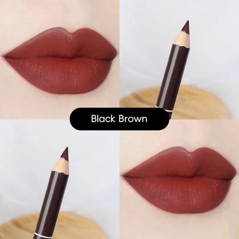 Non Stick Cup Waterproof Matte Lip Liner Pen Nude Red Long Lasting for Women Party Makeup Lip Cosmetics — image 20