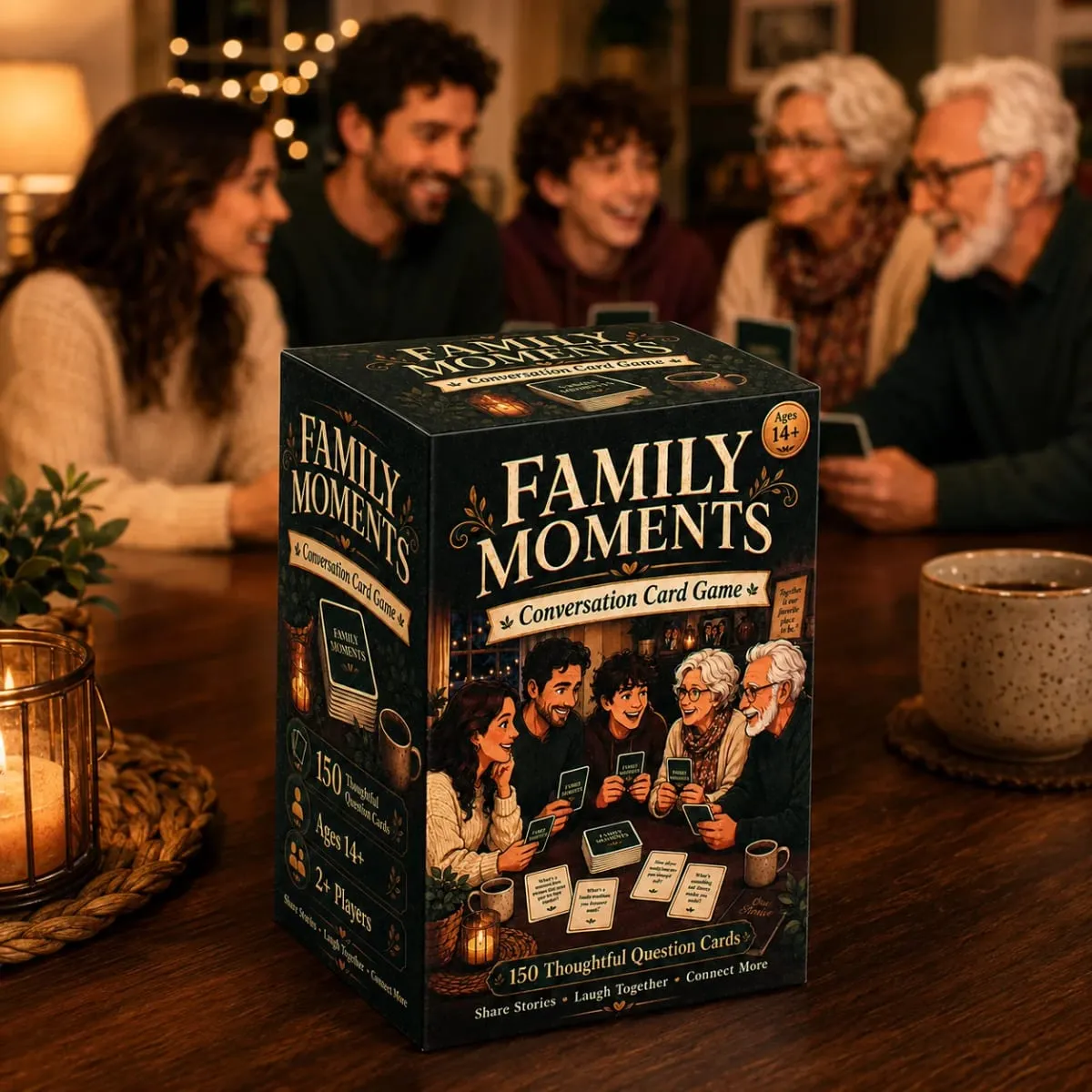 Momenti in famiglia Gioco di carte Conversazioni Carte iniziali con domande ponderate per cene di famiglia Riunioni Vacanze Storia Shari — image 6