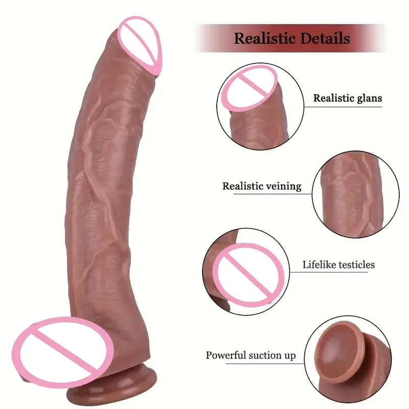 Besar Tebal Realistis Dildo Penis Besar Penetrasi Ganda Anal Plug Vagina Masturbasi Kontol Palsu Mainan Seks Dewasa untuk Wanita Sexuales — image 6