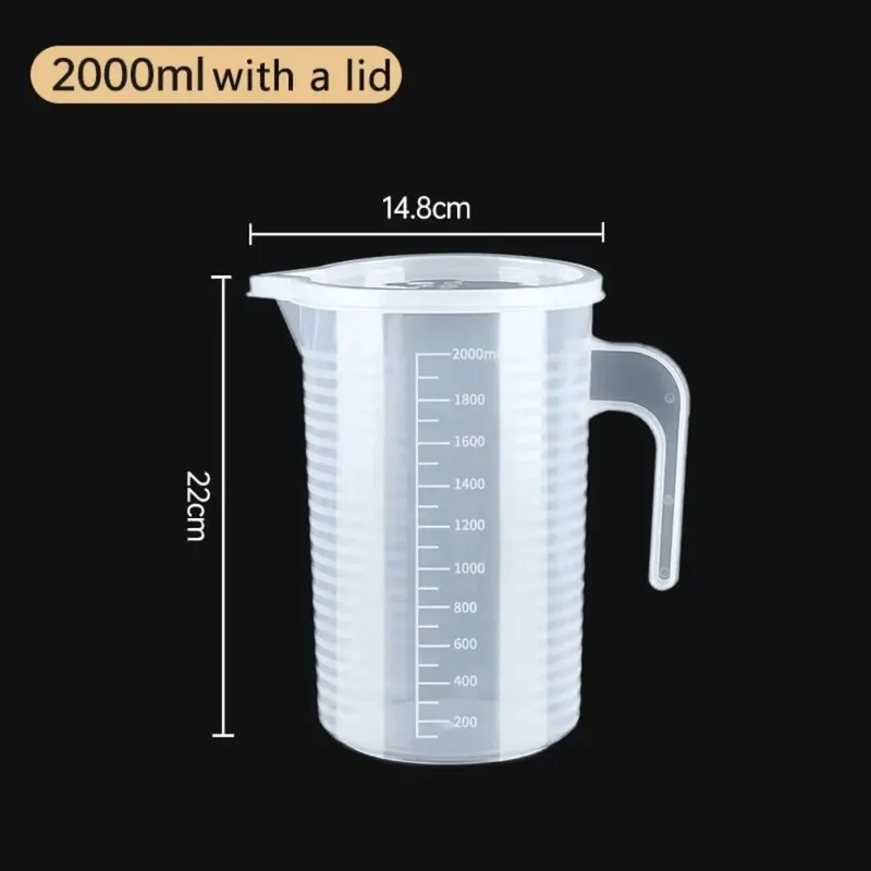 ถ้วยตวงพลาสติกโปร่งใสห้องปฏิบัติการ Beaker สำเร็จการศึกษาของเหลวเหยือกถ้วยครัวเบเกอรี่ทำอาหารการวัดขนาดคอนเทนเนอร์ — image 21