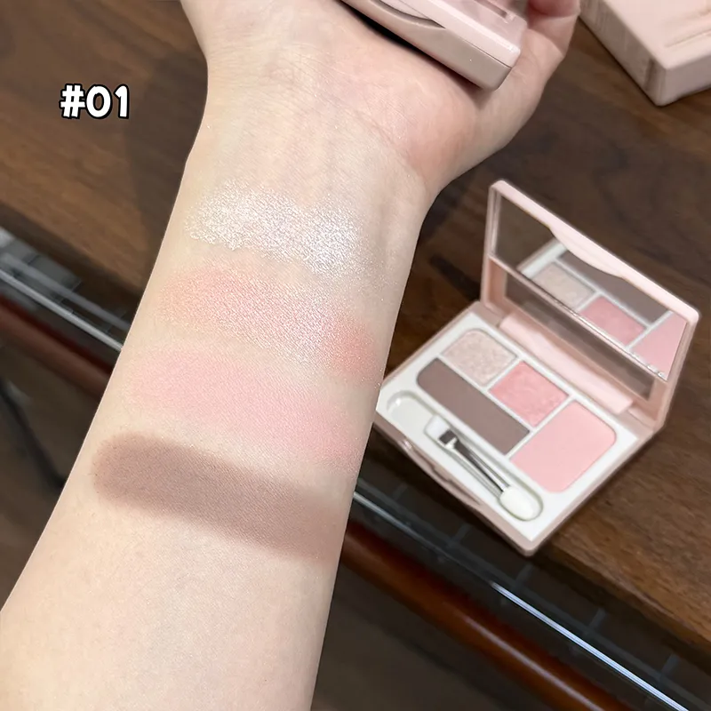ART VALUE 4-Farben-Lidschatten-Palette Glitzer-Perlglanz-Matt-Lidschatten-Schimmer-Make-up Dauerhaftes Augen-Make-up Konturierungs-Highlight — image 5