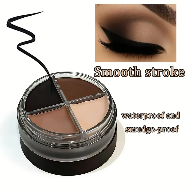 Kit crema eyeliner a prova di sbavature Herorange Trucco occhi multiuso per principianti