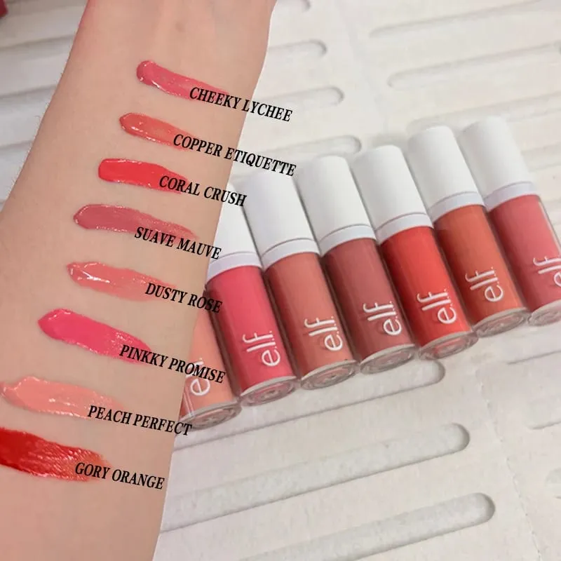 Bálsamo colorete líquido Elf con textura húmeda de Color, apariencia de maquillaje sin maquillaje, bálsamo labial Natural transparente, imprimación, esencia hidratante