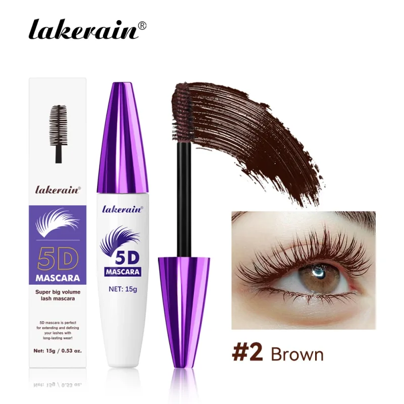 5D มาสคาร่ากันน้ำ Long Lasting Volumizing Curling ยาว Smudge Proof สี Eye Make Up Party เทศกาลเครื่องสำอาง — image 10