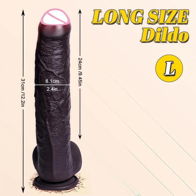 Spuer Bigger Realistic Dildos Silicone Layer Penis with Suction Cup Adult Sexy Toys for Woman Men Vagina Anal Massage Stimulator — image 8