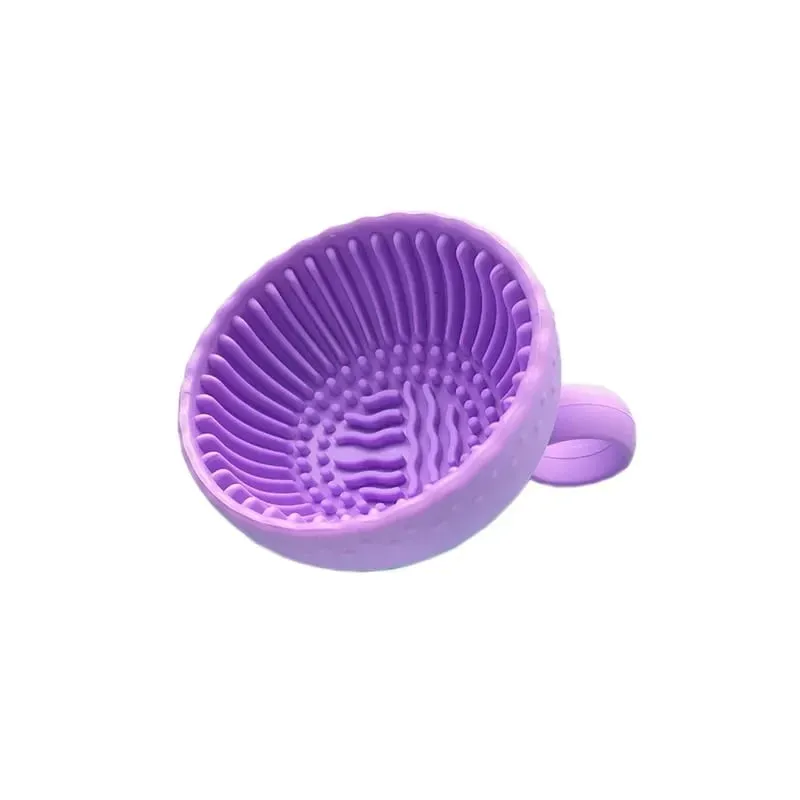 Čistič štětců na make-up Skládací miska na čištění labutěnky Štětce na oční stíny Wash Clean Mat Kosmetické nástroje Měkká silikonová krabička na čištění