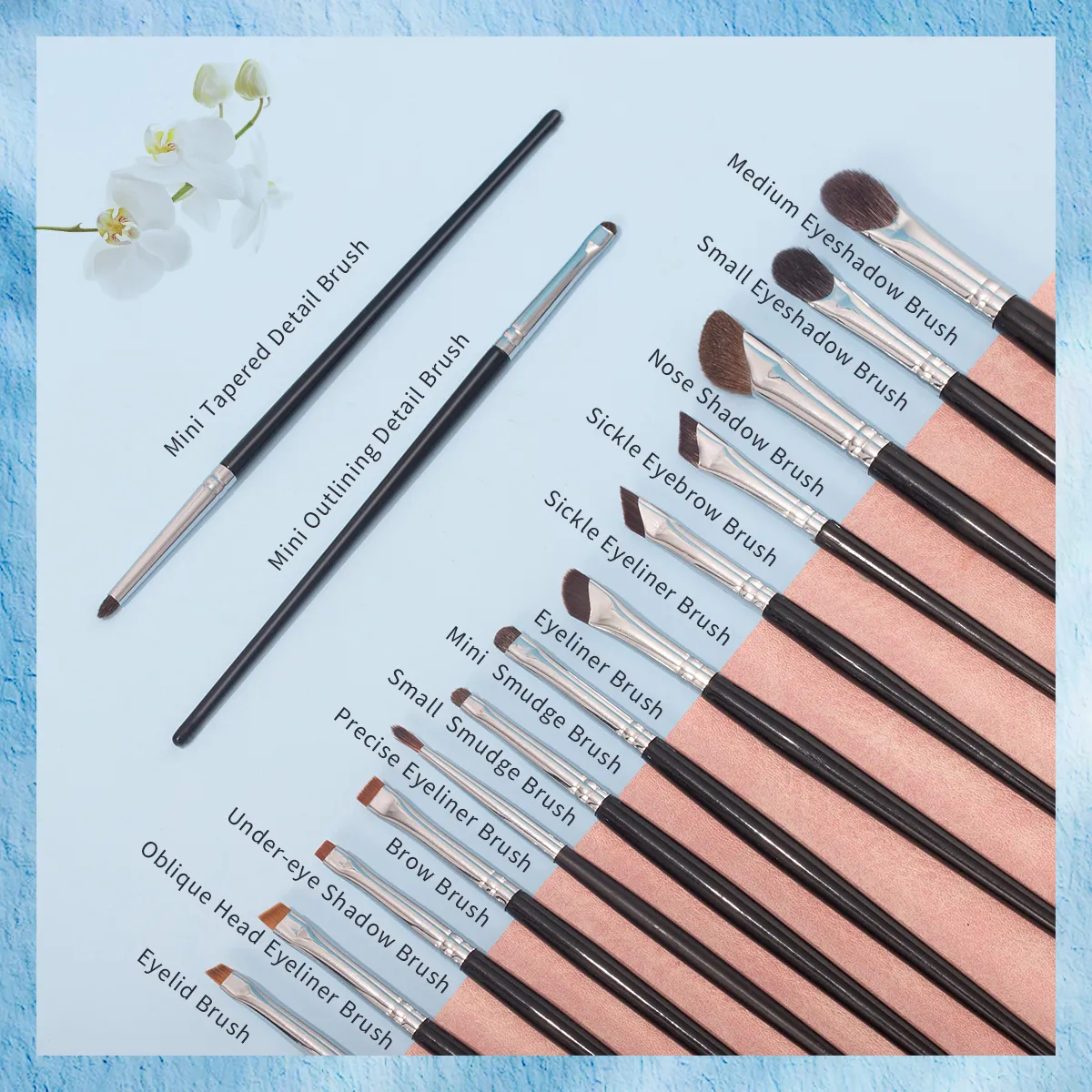 Ovw novos pincéis de maquiagem cabo preto macio macio sombra fundação corretivo mistura blush escova cosméticos ferramenta beleza — image 4