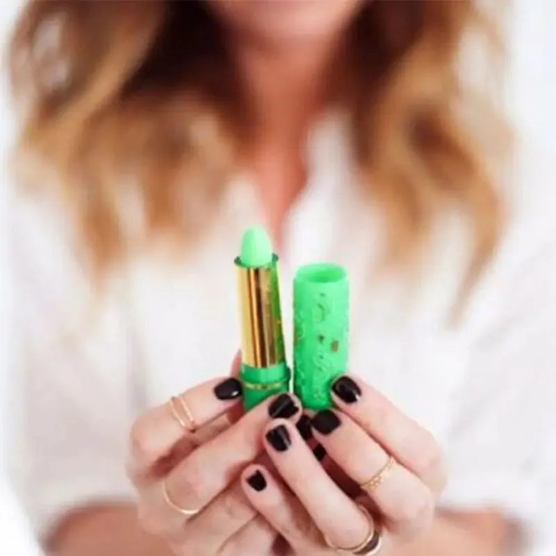 Farveskiftende læbestift Langtidsholdbar balsam Mørkegrøn Magic Lipgloss Butterfly Lip Tint Kosmetik Makeup Læbestift 6 stk/sæt — image 4