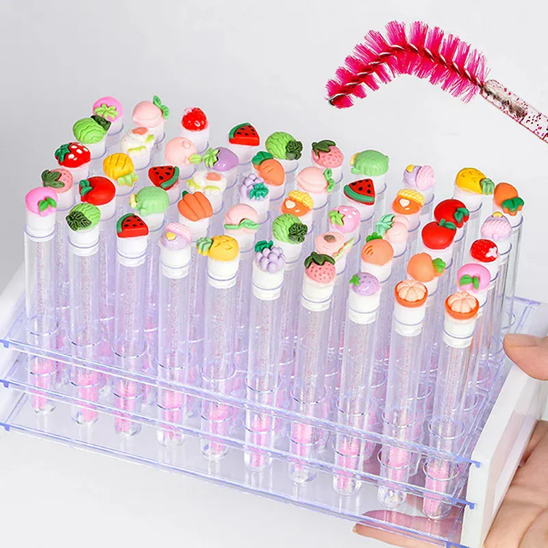 10 ชิ้น/เซ็ตคอลเลกชันผลไม้แปรงมาสคาร่าReusable LashแปรงหลอดSpoolies Lash ExtensionแปรงApplicatorsแต่งหน้าเครื่องมือ — image 2
