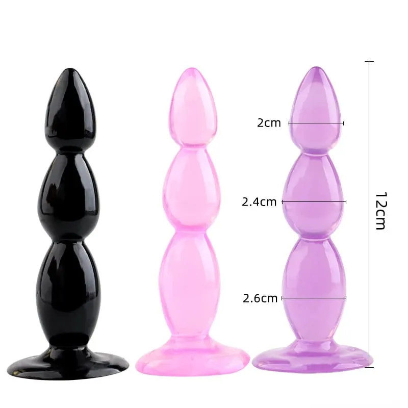 Perline plug butt Plug anale morbido con ventosa ano Toys Big Balls Silicone G-Spot Stimolante Butt Plugs Giocattoli adulti del sesso per coppia — image 2