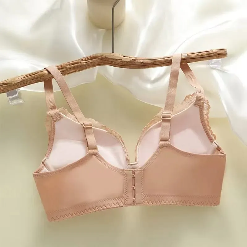 작은 가슴을위한 언더 와이어가없는 두꺼운 8cm 푸시 업 조절 가능한 브래지어 여성용 편안한 수집 보조 란제리 — image 4