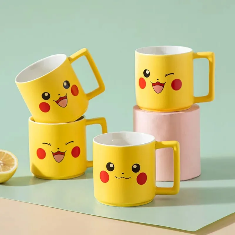 New Cartoon Pokemon Pikachu Mug Breakfast Milk Cup Cute Drink Tableware Ceramic Coffee Cup Gift Dessert Kawaii Drinkware Kitchen — image 1