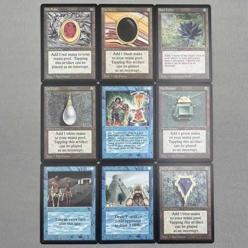TCG Proxy Cards Deck Borad Games โฮโลแกรมเดี่ยว Black Lotus Power9 Dual Lands The One Ring — image 2