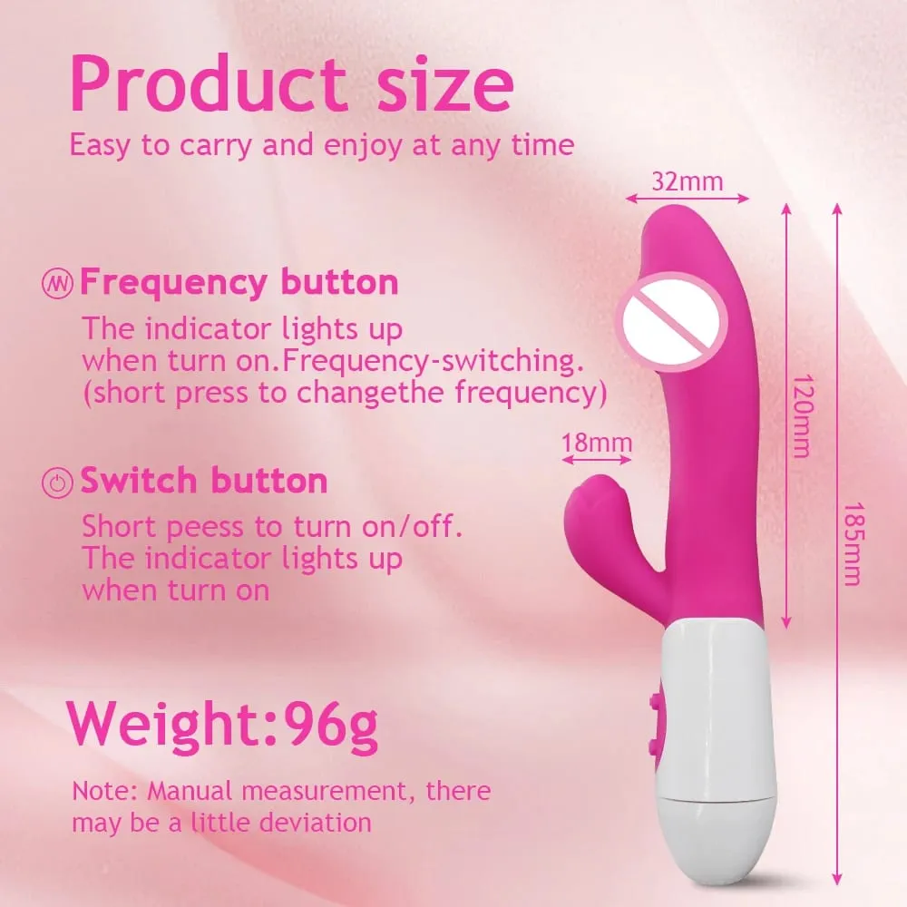 G Spot silikonowy wibrator królik z podwójną wibracją stymulator łechtaczki 10 prędkości zabawka erotyczna dla dorosłych dla kobiet — image 2