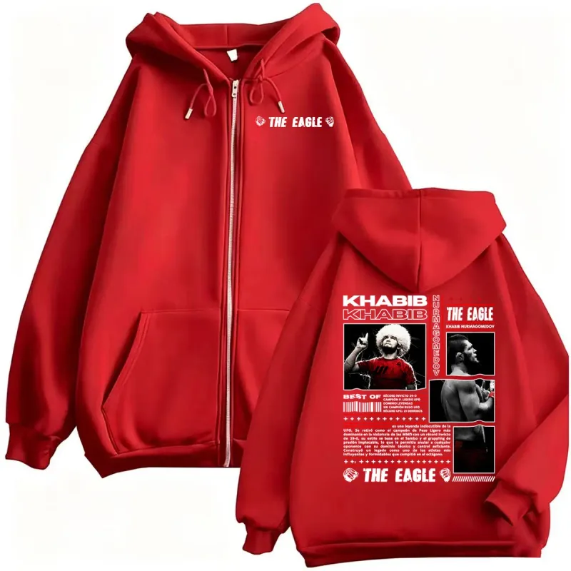 The Eagle Khabib Nurmagomedov Fan Gifts Zipper Hoodies Men Women Fashion Classic Jacket Sweatshirt High Quality Zip Up Pullovers — image 5