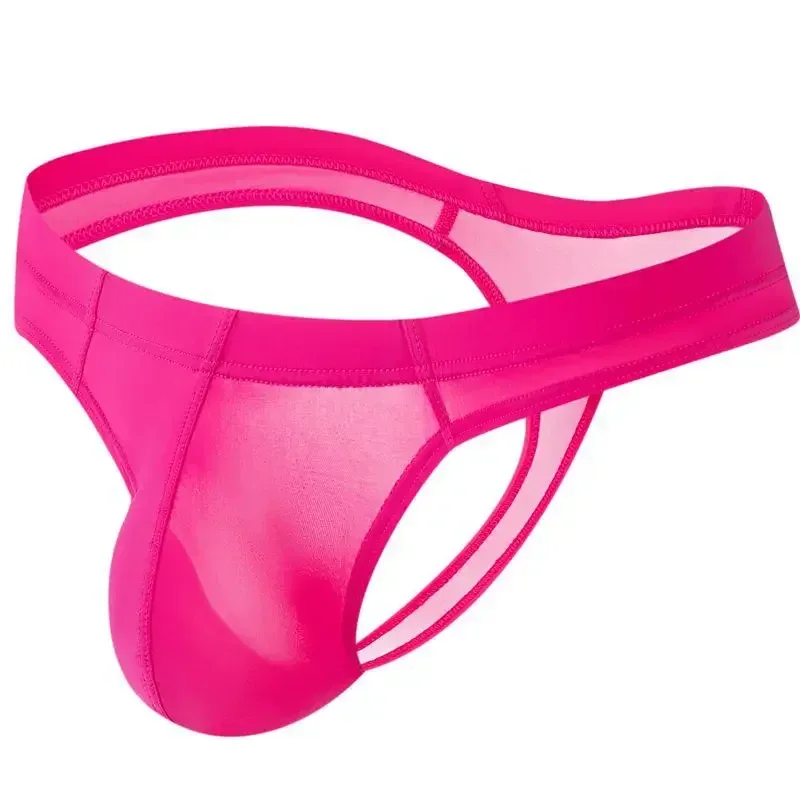 Sexy Men's Thongs Underwears Ultra-thin Thong G Strings Pouch Ice Silk Tanga Hombre Sexy Gay Underpants Breathable Briefs Men — image 9