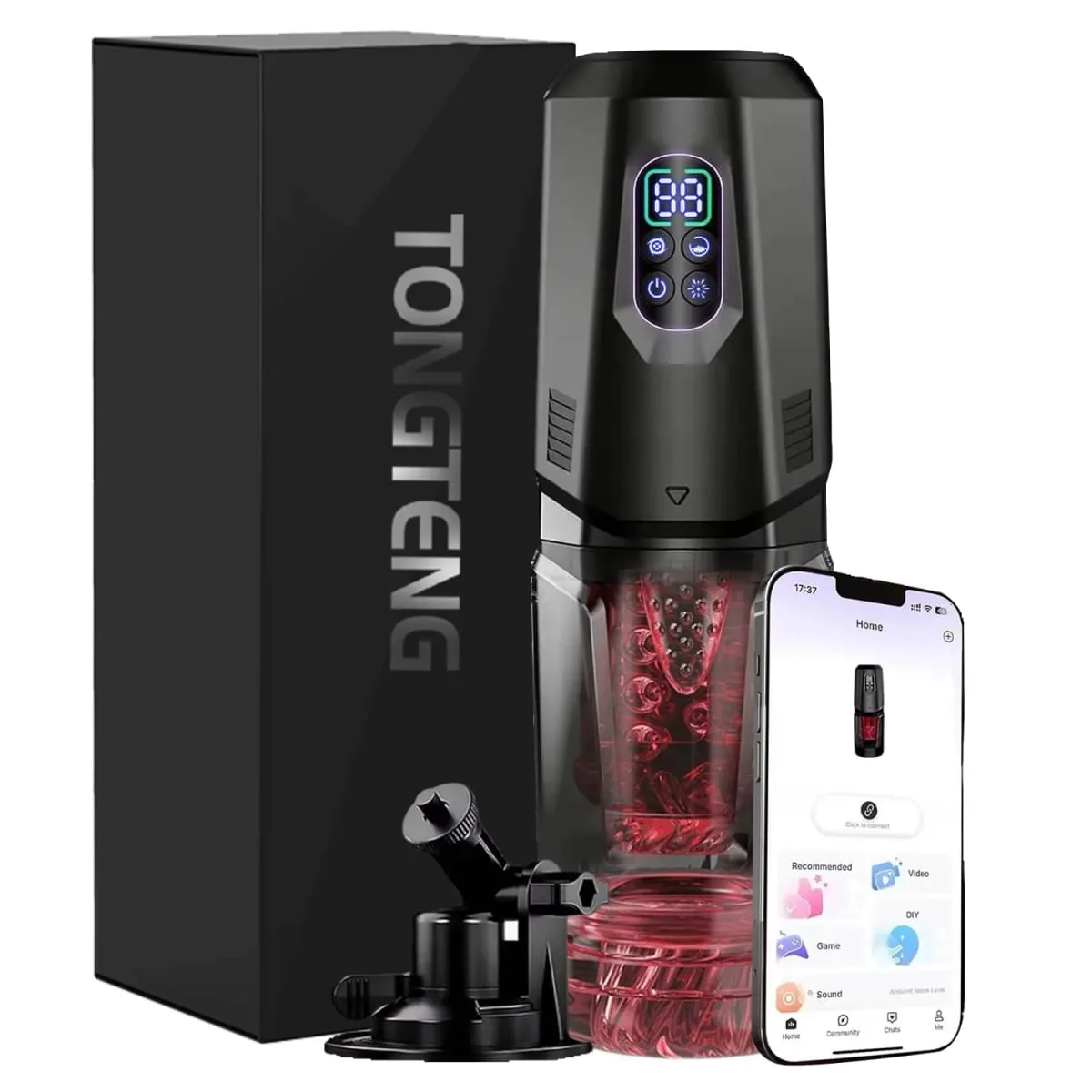 Adult Toys Automatic Masturbator Stroker with 7 Thrusting Rotating 7 Licking Vibrating Modes Hands-Free Sex Machine Pocket Pussy — image 1