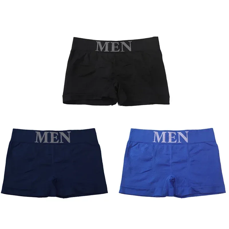 3 Cái/lốc Quần Lót Nam Quần Lót Võ Sĩ Thoáng Khí Người Boxer Chắc Chắn Quần Lót Nam Thoải Mái Thương Hiệu Quần Short Xanh Đen Quần Lót