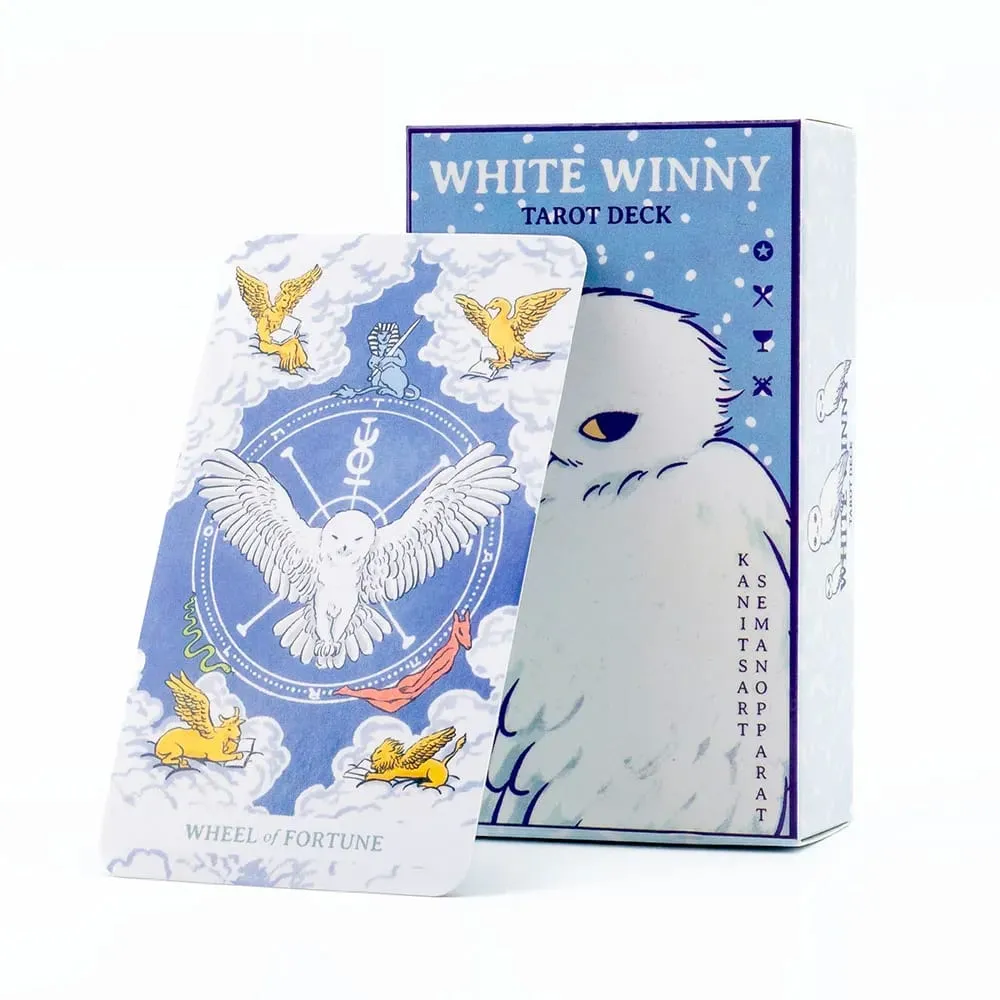 White Winny Tarot English Edition 80 Kart Destesi ile PDF Kılavuz Kitabı Yeni Başlayanlar İçin Kader Kehanet Kartları Masa Oyunları — image 1