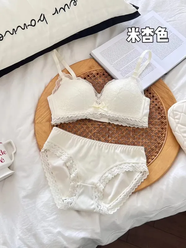 ญี่ปุ่นอะนิเมะลูกไม้ชุด Push Up Bralette ไร้สายหน้าอกขนาดเล็กเซ็กซี่สามเหลี่ยมถ้วยชุดชั้นในชุดฤดูใบไม้ผลิฤดูร้อน MOYISU — image 12