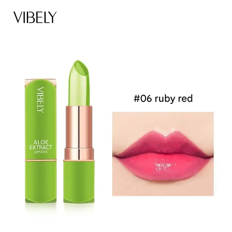 Stimmungsverändernder Lippenbalsam mit 7 Farben, natürlicher Aloe Vera, langanhaltender, feuchtigkeitsspendender Lippenstift für farbveränderndes Make-up für Frauen — image 8