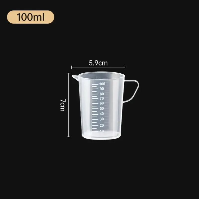 ถ้วยตวงพลาสติกโปร่งใสห้องปฏิบัติการ Beaker สำเร็จการศึกษาของเหลวเหยือกถ้วยครัวเบเกอรี่ทำอาหารการวัดขนาดคอนเทนเนอร์ — image 22