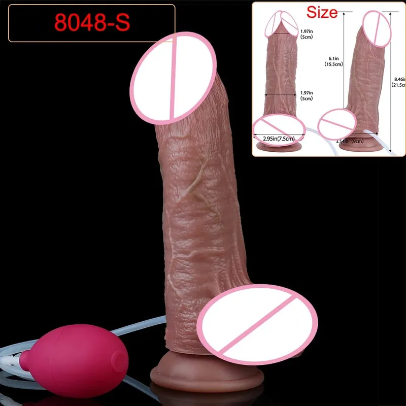 Hluboké žíly Ultra stříkající dildo Silikon Skin Touch Dlouhá ejakulační zátka na zadeček Pro muže Ženy Stimuluje G-Spot 18+ Sexuální hračky — image 29