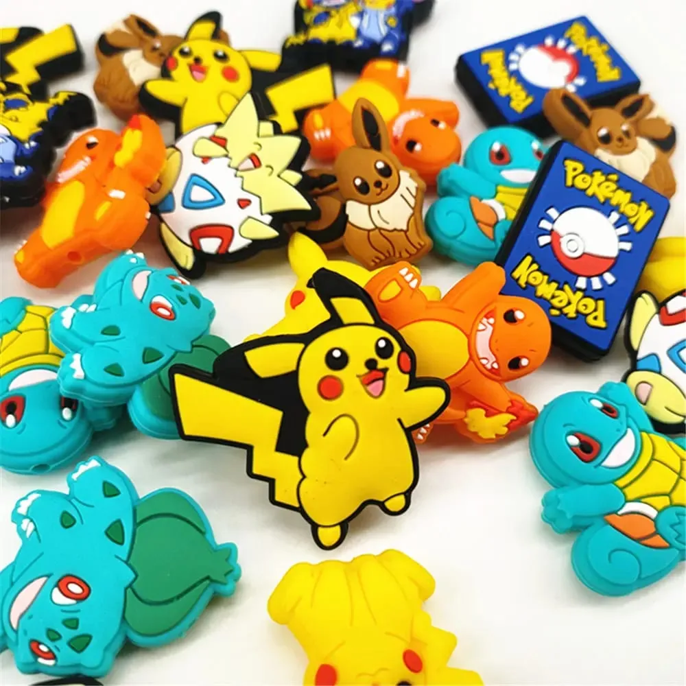 5 Stück Pokemon Silikon-Brennperlen für DIY Bead Pen Schnullerkette Clips Perlen Kinderspielzeug DIY Geschenk — image 4