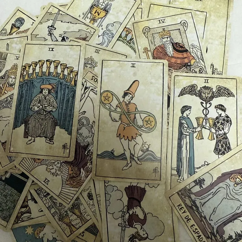 78ks Vintage tarotové karty Španělská edice Desková hra Věštění balíček pro začátečníky Oracle balíček — image 6