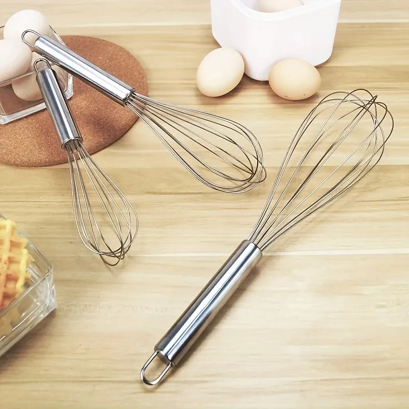 Fouet manuel en acier inoxydable, ustensile de cuisson moderne et Simple, Durable, résistant à la rouille, facile à fouetter, œufs, pâte à crème, facile à nettoyer, pour la cuisine à domicile, pour les amateurs de pâtisserie, gâteaux faits maison, desserts, Gadget d'agitation, 1 pièce — image 6