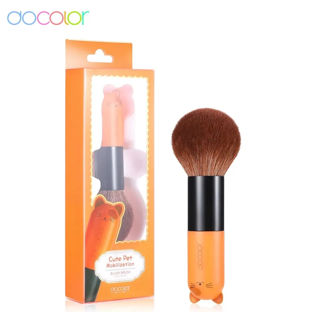 Docolor Makeup Foundation Børster Sødt tegneserieansigt Kabuki Blush Powder Contour Fan Makeup Børste Syntetiske hår Makeup Værktøj — image 1