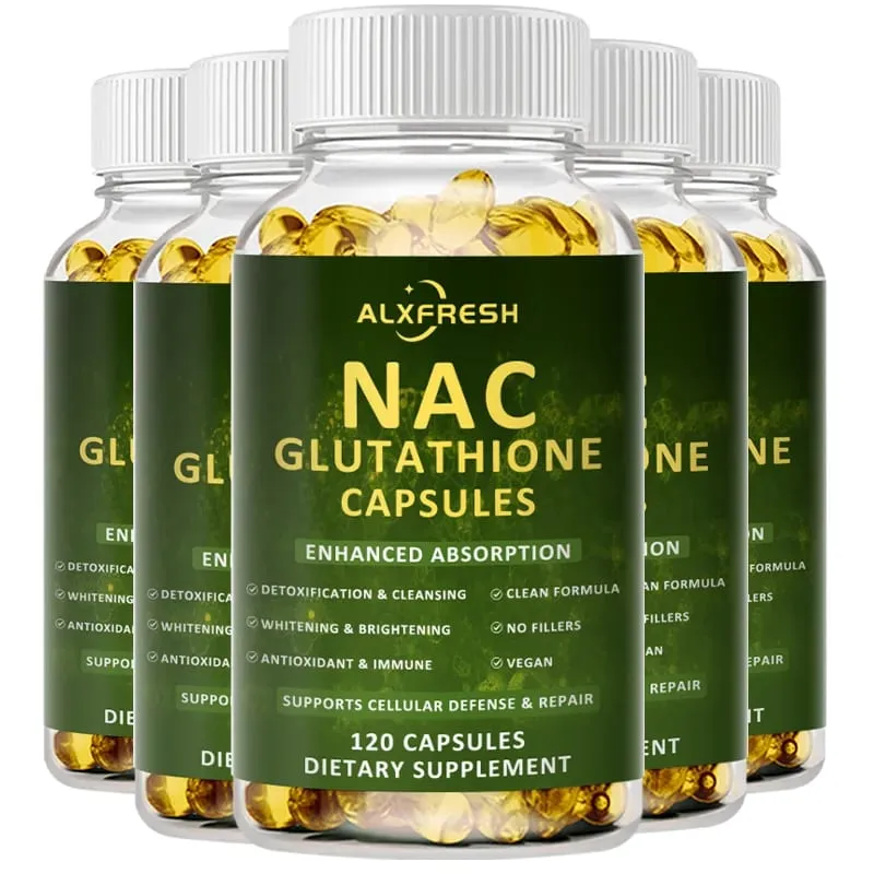 Premium NAC + Glutatione Complex Detox e potenziamento antiossidante con vitamina C | Supplemento per la salute del sistema immunitario a supporto del fegato
