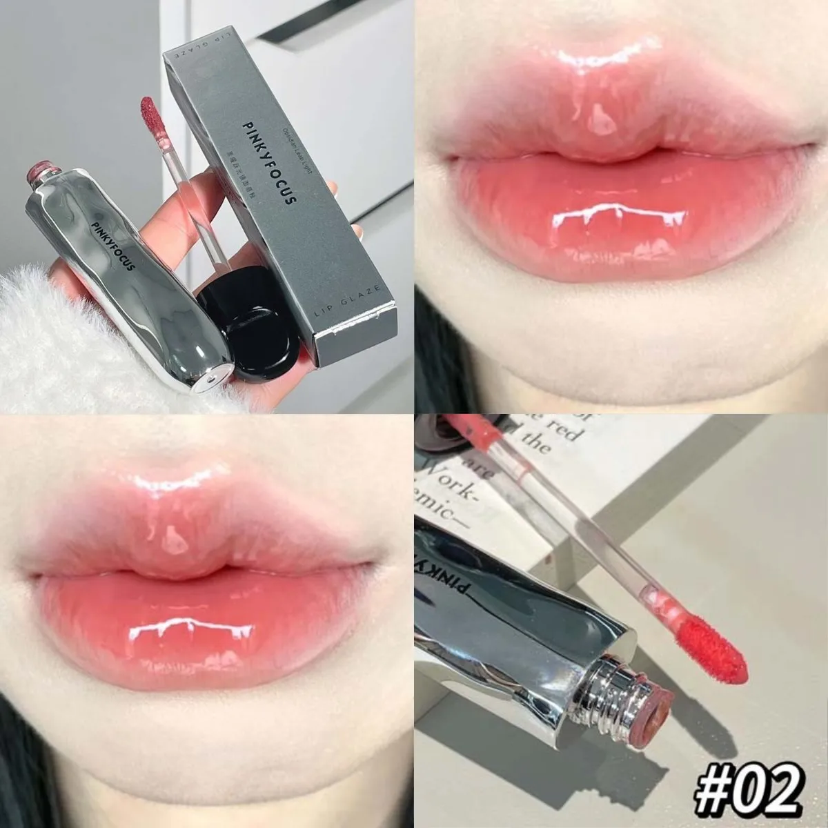Nude Mirror Lip Gloss Clear Moisturizing Hydrating Water Light Jelly Plump Lip Glaze Oil Lipstick Tint Makeup Korean Cosmetics — image 9