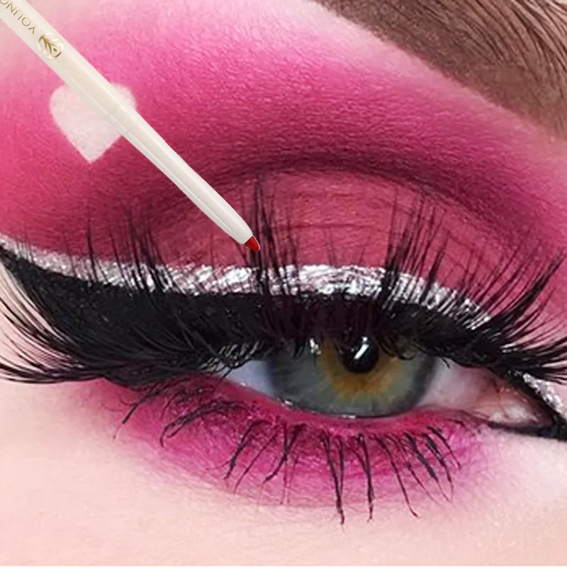 Silky Long Lasting Eye LinerดินสอBlade Tip Natural Matteไวน์อายไลเนอร์สีแดงง่ายต่อการสีและกันน้ำEye Make Upเครื่องสำอาง — image 1