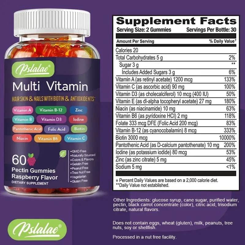 Multivitamin Gummies - Meningkatkan Tahap Tenaga Sokongan Imun Antioksidan - dengan Vitamin dan Mineral — image 2