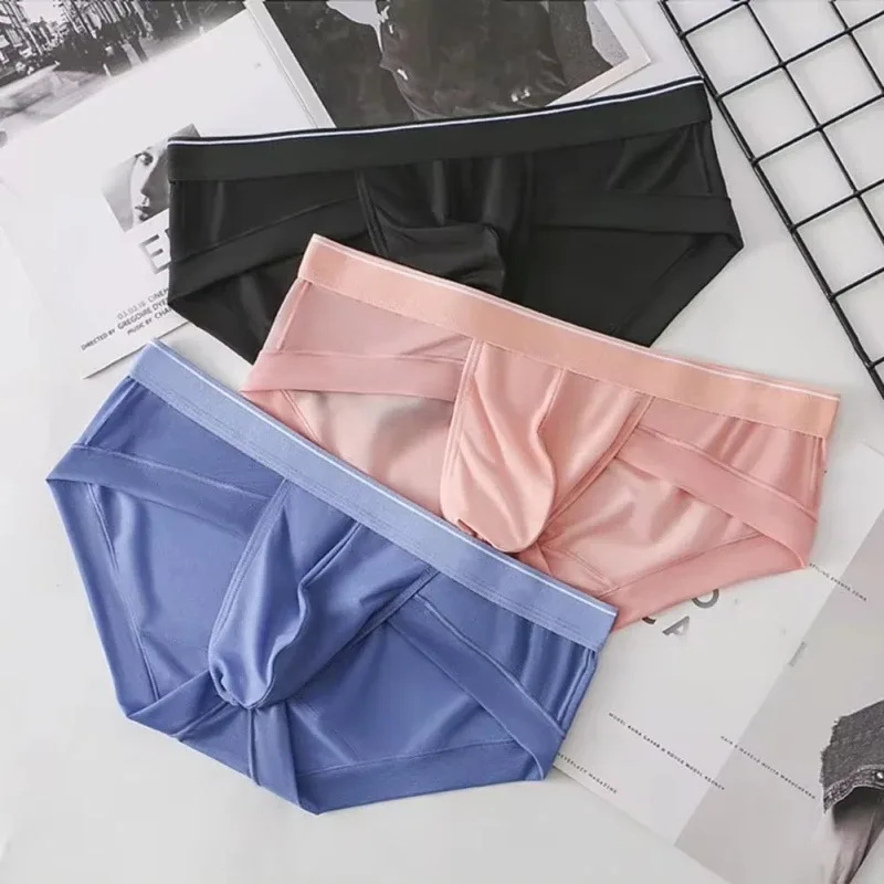 Herren-Slip, atmungsaktiv, 3D-Beutel, leicht, Herren-Bikini-Unterwäsche, weich, transparent, bequem, schnell trocknend, dehnbar, dreieckig für den Sommer — image 3