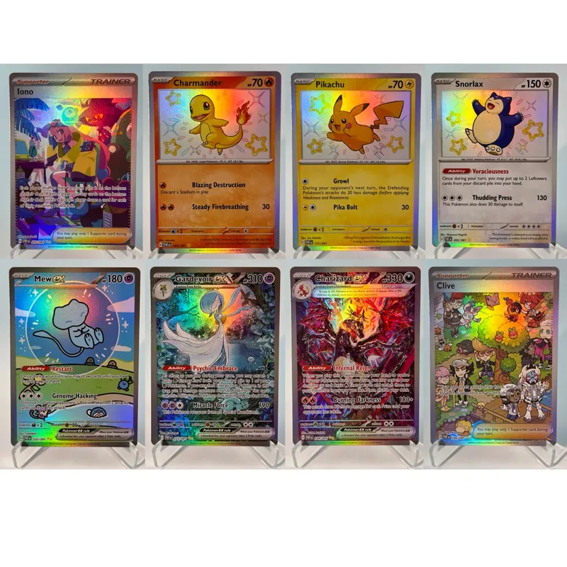 Juego de Base de tarjetas PKM, chispas emergentes, paquete PTCG123 GX, arcoíris holográfico Ex GX, colección poco común, juguetes de batalla, regalos para pasatiempos — image 15