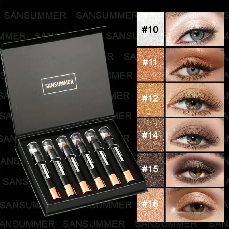 7-color waterproof eye shadow stick pearlescent matte treatment to create a natural and lasting eye makeup flash.