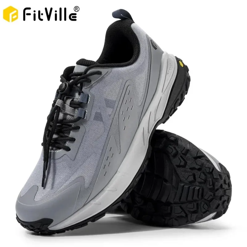 FitVille รองเท้าผ้าใบผู้ชายกว้างลื่นสบายเดินป่ารองเท้าสำหรับเดินสำหรับรองเท้ากลางแจ้งพร้อมส่วนโค้งรองรับ — image 1
