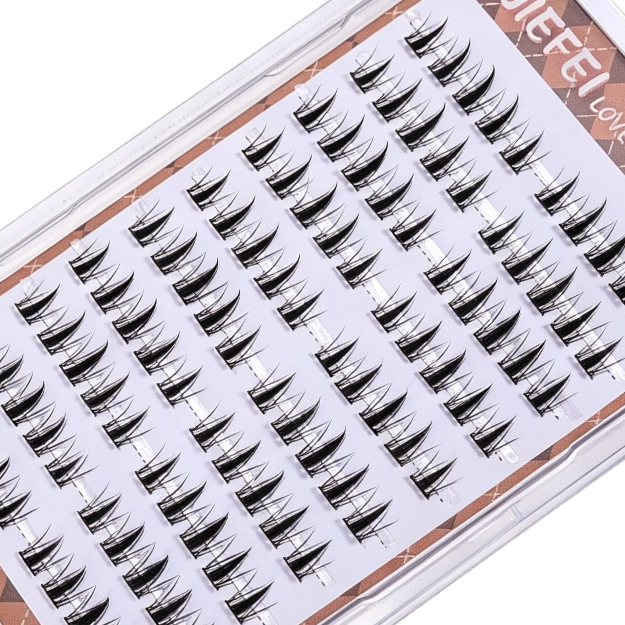 Cílios postiços individuais, 10 linhas, autoadesivos, sem cola, seccionados, reutilizáveis, faça você mesmo, extensões de maquiagem para os olhos — image 5