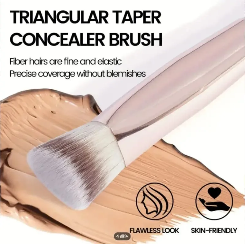 Ensemble de pinceaux de maquillage de base à double extrémité, avec boîte, pour fond de teint, poudre, Blush, détails pour fard à paupières, débutant, voyage, 4 pièces — image 3