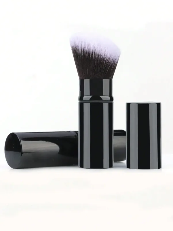 1-2 Telescopic Makeup Brushes Travel Kabuki Foundation Makeup Brushes Facial Blush Brushes Are Used To Mix Liquids Blushes